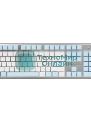 Клавиатура проводная A4Tech Fstyler FS100 Neon, USB, синий/белый