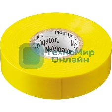 Изолента ПВХ Navigator 19 мм (рул.20м) жел. NIT-A19-20/Y