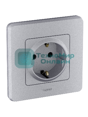 Розетка 2К+З немецкий стандарт 16А 250 В алюминий