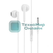 Проводные наушники Hoco M64 белый, внутриканальные, Jack 3.5 мм