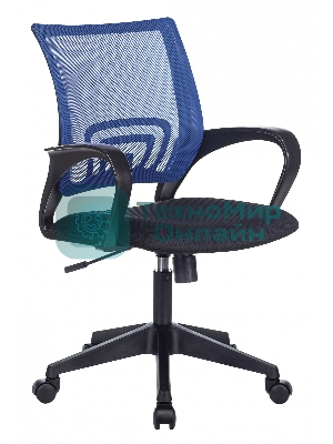 Кресло Бюрократ CH-695N/BL/TW-11 синий/черный, сетка, 120 кг, механизм качания