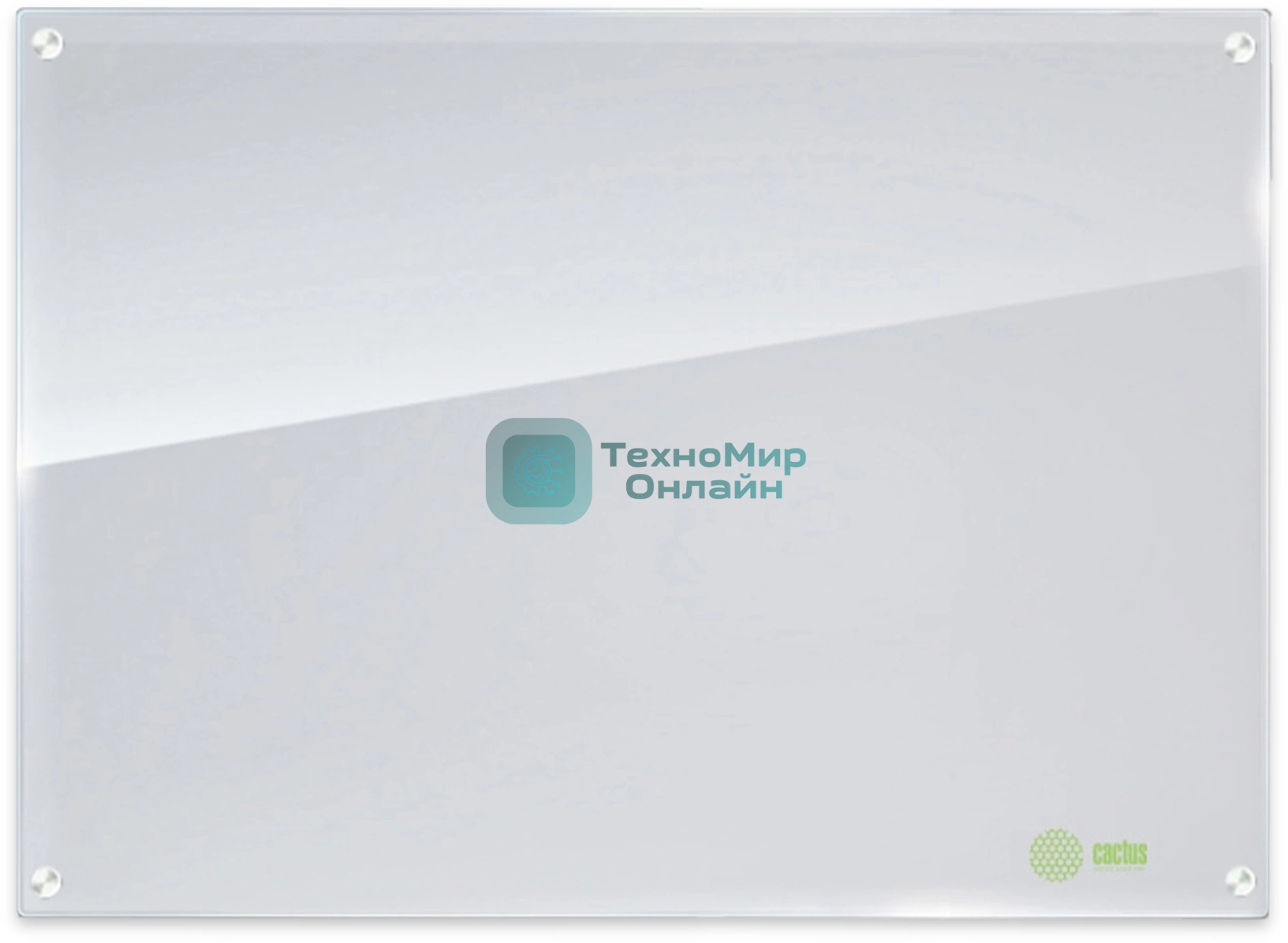 Доска стеклянная Cactus CS-GbD-65X100-WT-TM Сквозное крепление стеклянная белый 65x100 см стекло крепления