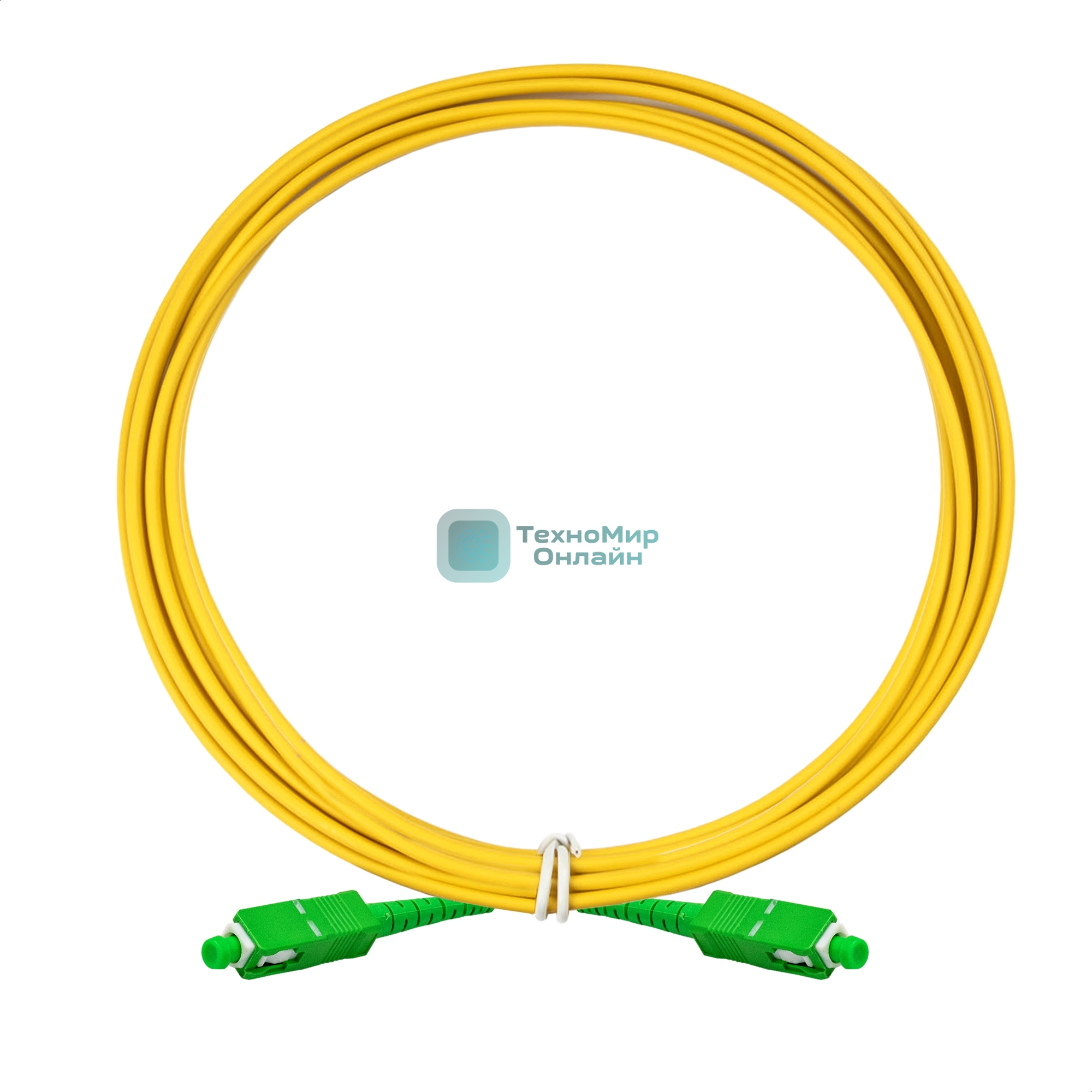 Патч-корд волоконно-оптический ExeGate FC-S-9-SC/APC-SC/APC-5M-LSZH (Шнур ВО SM 9/125 (OS2/G.652.D), SC/APC-SC/APC, Simplex, LSZH, 5 м)