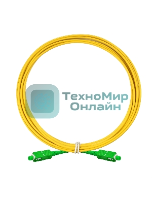 Патч-корд волоконно-оптический ExeGate FC-S-9-SC/APC-SC/APC-5M-LSZH (Шнур ВО SM 9/125 (OS2/G.652.D), SC/APC-SC/APC, Simplex, LSZH, 5 м)