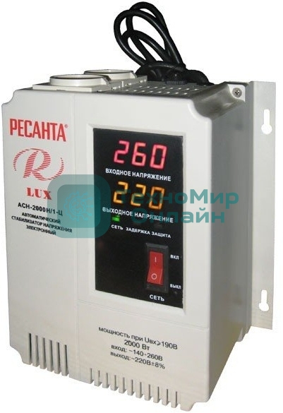 Стабилизатор АСН- 2 000 Н/1-Ц Ресанта Lux