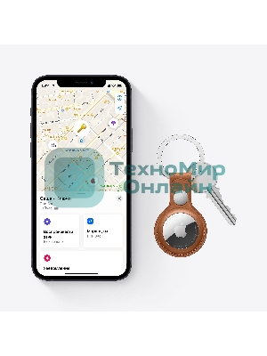 Трекер Apple AirTag, IP67, Bluetooth, NFC, Accelerometer, Speaker, CR2032 bat., d-31.9 mm, h-8 mm, 11 g - (4 Pack)