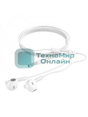 Проводные наушники Hoco M64 белый, внутриканальные, Jack 3.5 мм