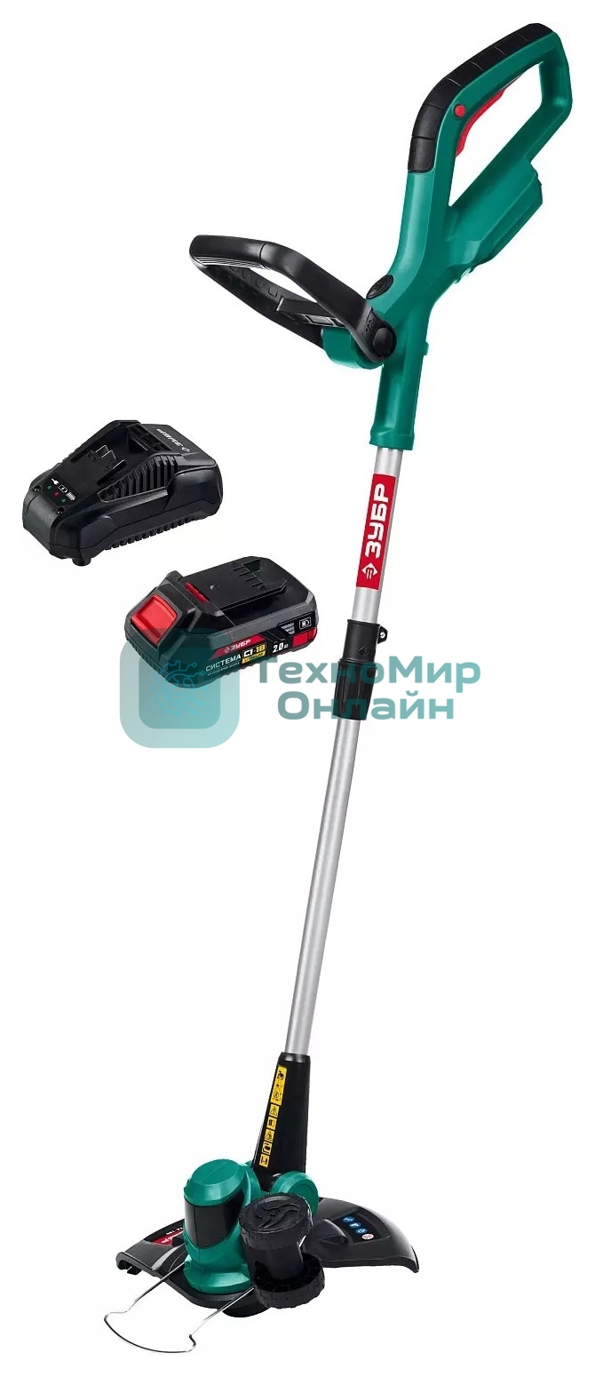 Триммер Зубр 18В аккумуляторный, 1 АКБ (2А·ч) . ТА-185-21