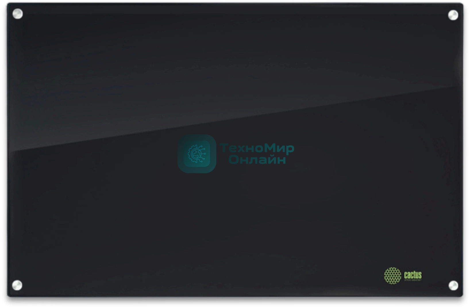 Доска стеклянная Cactus CS-GbD-90X120-BK-TM Сквозное крепление стеклянная черный 90x120 см стекло крепления