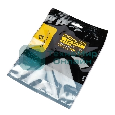 Кабель USB2.0 Cablexpert CCP-USB2-CMCM-SCR-1M, Type-C/Type-C, 6A, 66Вт, PD/QC3.0, дисплей, оплетка, медь, 1м, черный, пакет