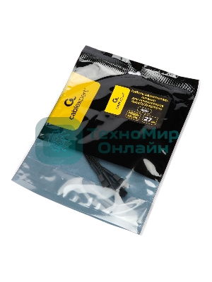 Кабель-разветвитель питания FAN Cablexpert CC-FAN-1F3M-27CM, 4pin(f)/3x4pin(m), PWM(ШИМ), медь, 27см, черный, пакет