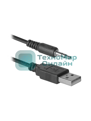 Акустическая система Defender SPK-240 2.0 черный (2x3 Вт, USB пит, раз. д. науш.)