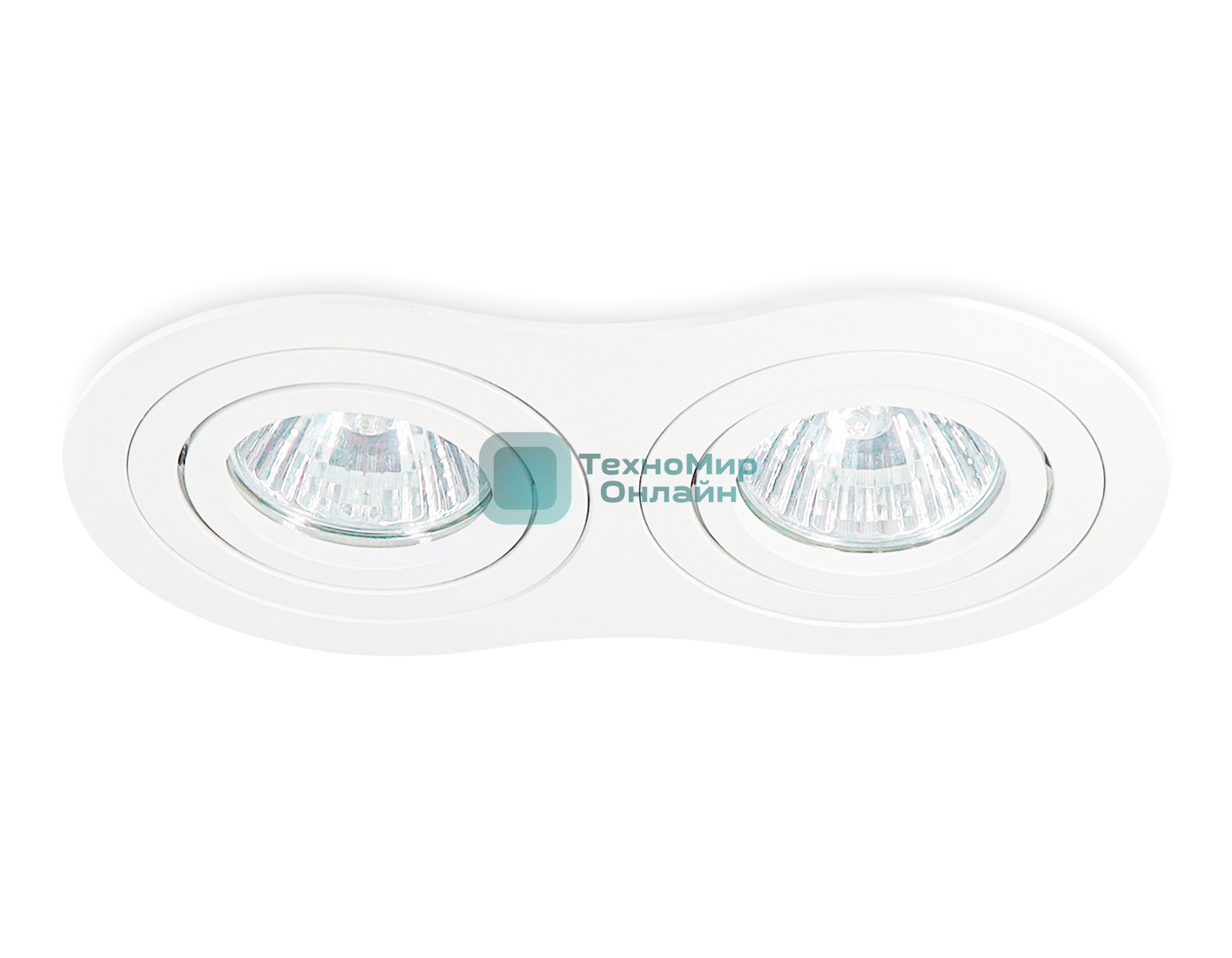 Встраиваемый поворотный точечный светильник Ambrella light TN102505/2 WH белый GU5.3 175*95*28