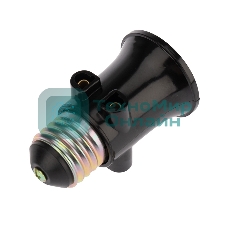 Патрон-розетка Rexant карболитовый Е27 черный с этикеткой