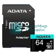 Флеш карта MICROSDXC UHS-I U3 V30S A2 100/75 MB/s 64Gb RETAIL W/1 ADAPTER