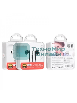 Проводные наушники Hoco M64 белый, внутриканальные, Jack 3.5 мм