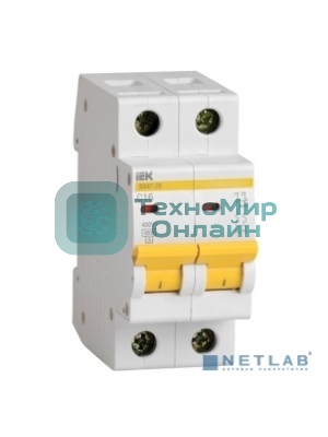 Выключатель автоматический модульный 2п C 32А 4.5кА ВА47-29 IEK MVA20-2-032-C