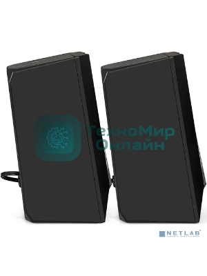 Акустическая система 2.0 ExeGate EX289688RUS Accord 240 (питание USB, 2х3Вт (6Вт RMS), 60-20000Гц, черный, RGb подсветка)