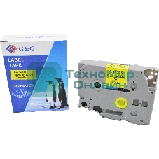 Картридж ленточный G&G GG-TZE631 черный на желтом 12x8 для Brother 1010/1260VP/1830VP/9700PC