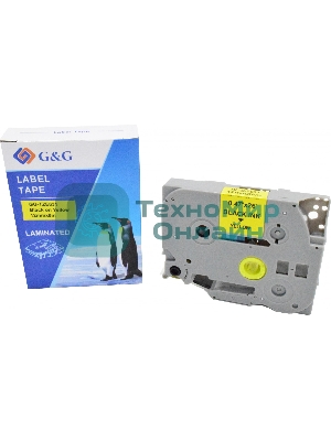 Картридж ленточный G&G GG-TZE631 черный на желтом 12x8 для Brother 1010/1260VP/1830VP/9700PC