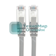 Патч-корд S/FTP Rexant cat. 6A (10G), RJ45-RJ45, неэкранированный, 28AWG, LSZH, серый, 3 м