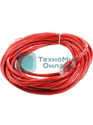 Патч-корд UTP Cablexpert cat.5e, 5м, литой, многожильный (красный)