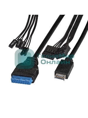 Компьютерный корпус Miditower ExeGate XP-334UC-UNS500 (ATX, БП UNS500 с вент. 12см, 1хUSB/1хUSB 3.0/1хTypeC, аудио, черный)