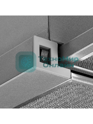 Вытяжка встраиваемая Kuppersberg Slimlux IV 60 X ширина 55,2 см, отвод/рециркуляция, 550 м3/час, механическое кнопочное управление, 3 скорости, светодиодное освещение 2х2 Вт, металлические жироулавливающие фильтры, угольный фильтр KF-Y (опция), цвет нержавеющая сталь, корпус серый