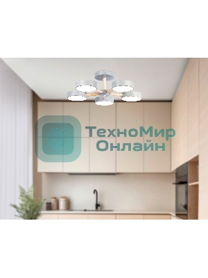 Светильник Ambrella light FL4826/5 GR серый 3000K-6400K 65W D580*160 (ПДУ ИК)