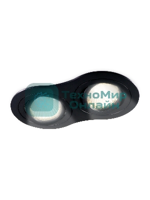 Встраиваемый поворотный точечный светильник Ambrella light TN102507/2 BK черный GU5.3 175*95*28