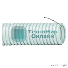 Труба гофрированная ПВХ d40 мм с зондом сер. (уп. 15 м) IEK CTG20-40-K41-015I