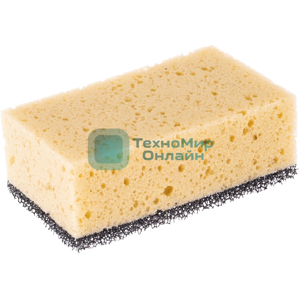 Губка крупнопористая комбинированная для удаления эпоксидной затирки Сибртех 160х95х60 мм