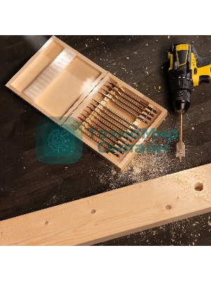 Набор сверл Matrix перовых по дереву, 6-8-10-12-13-14-16-18-19-20-22-24-25 мм 13 шт дерев