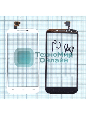 Сенсорное стекло (тачскрин) для Alcatel One Touch Pop C9 7047D, белое