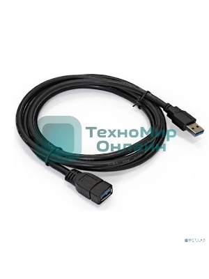 Удлинитель USB 3.0 ExeGate EX-CC-USB3-AMAF-0.15L (Am/Af, угловой 90-градусный коннектор (горизонтальный левый), 0,15м)