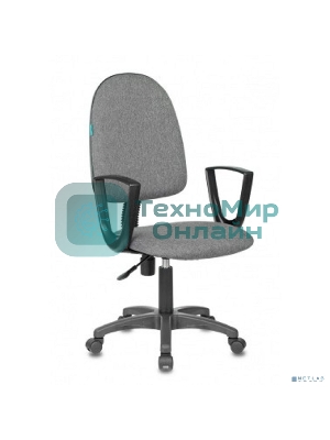 Кресло Бюрократ CH-1300N/3C1 серый, экокожа, 120 кг, механизм качания