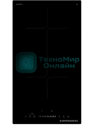 Индукционная варочная панель Kuppersberg ICI 316, 30 см, индукция, High-Tech, inverter, прямой край, 9 уровней мощности, бустер, Stop and Go, Flexi-zone, автоматическое отключение, таймер, индикатор остаточного тепла, сенсорное/слайдерное управление, черный