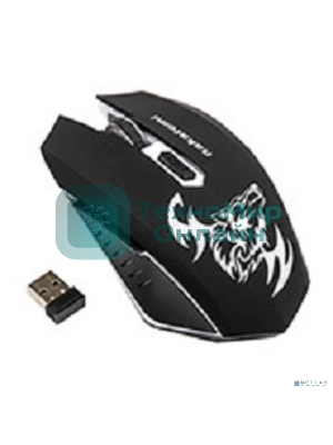 Мышь беспроводная Nakatomi MROG-15U черный, 1600 dpi, радиоканал, USB, кнопки - 6