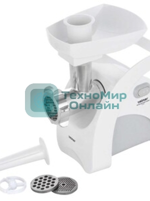 Мясорубка электрическая Zelmer ZMM9801B белый, 2200 Вт, 3.0 кг/мин, реверс, насадки - 5