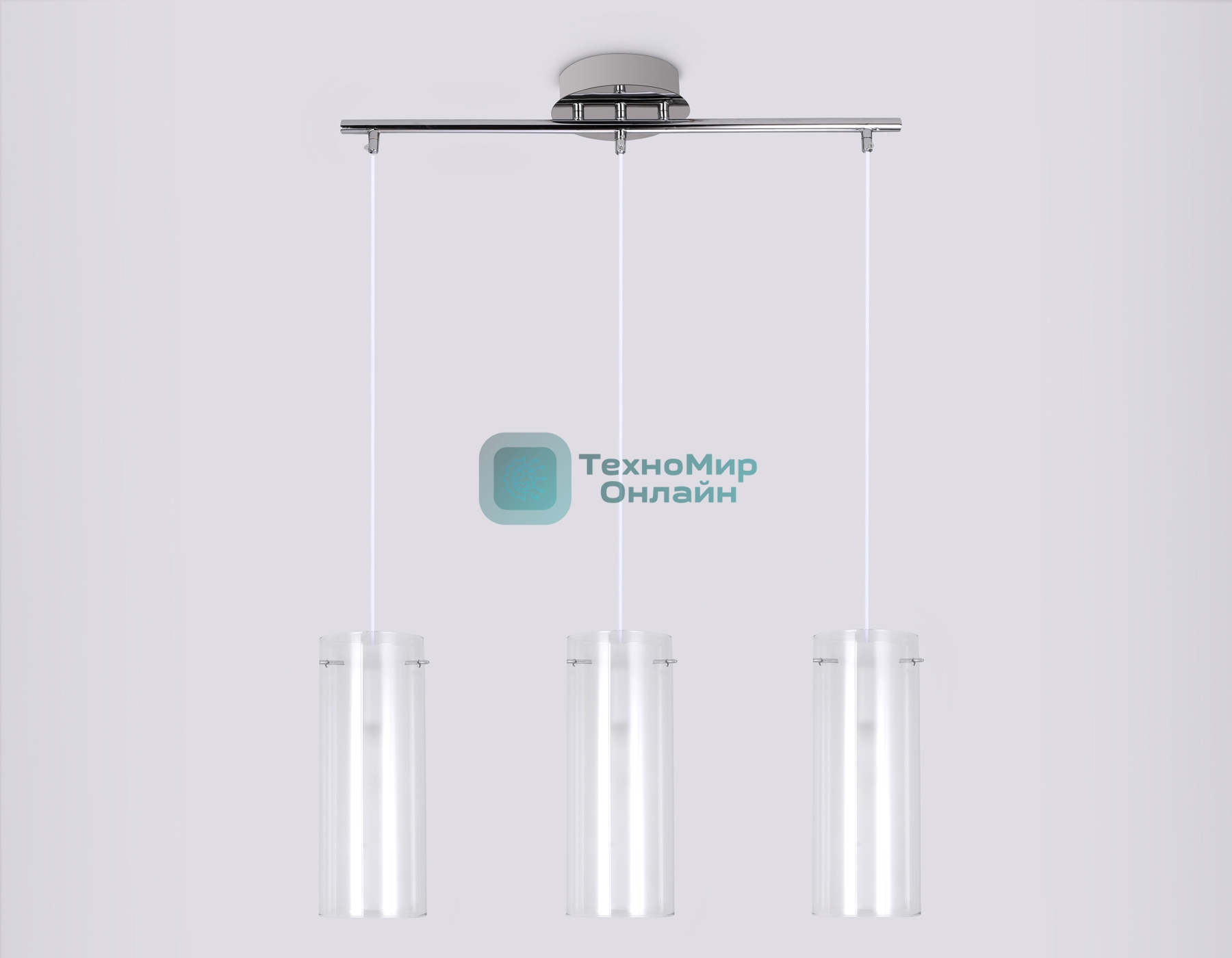 Светильник Ambrella light TR3675/3 CH/CL/FR хром/прозрачный/белый матовый E14/3 max 40W 640*110*900