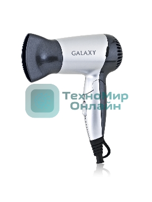 Фен Galaxy Line GL 4303 серый/черный, 1200 Вт, компактный