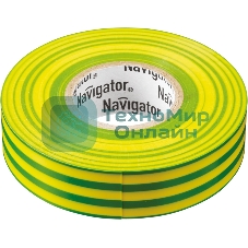 Изолента ПВХ Navigator 15 мм (рул.20м) жел/зел. NIT-B15-20/YG