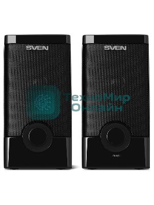 Колонки SVEN 318 черный USB-порт ПК, ноутбука или адаптер 5V DC