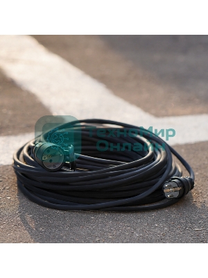 Удлинитель-шнур Rexant КГ 3х1.5, 30 м, морозостойкий, с/з, 16 А, 3500 Вт, IP44 (Сделано в России)