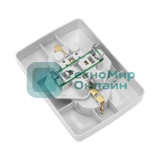 Розетка Kranz 2-ая DEA с/з с/у 16А белый (1/10/100)