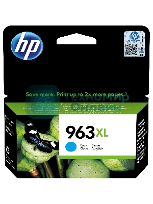 Картридж струйный HP 963XL 3JA27AE голубой увеличенной емкости (1600 стр) для HP OfficeJet Pro 9010, 9013, 9020, 9023