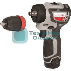 Дрель-шуруповерт ИНТЕРСКОЛ ДА-10/12В 36, 12 В, 2 Ач, 36 Нм, бесщеточный