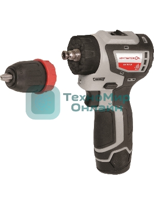 Дрель-шуруповерт ИНТЕРСКОЛ ДА-10/12В 36, 12 В, 2 Ач, 36 Нм, бесщеточный