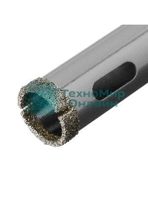 Сверло алмазное Matrix по керамограниту, 14 х 67 мм, 3-гранный хвостовик