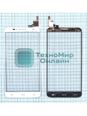 Сенсорное стекло (тачскрин) для Alcatel Idol 2S 6050Y белое